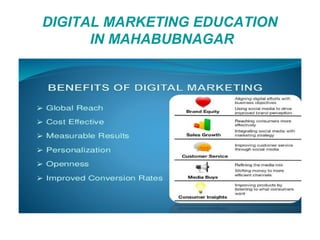 DIGITAL MARKETING EDUCATION
IN MAHABUBNAGAR
 