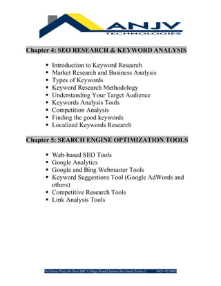 Seo training syllabus | PDF