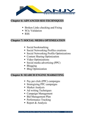 Seo training syllabus | PDF