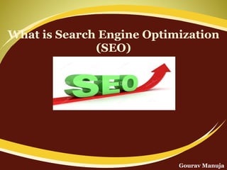 What is Search Engine Optimization
(SEO)
Gourav Manuja
 