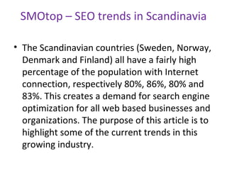 SMOtop – SEO trends in Scandinavia ,[object Object]