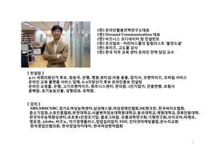 (현) 온라인활용전략연구소대표
(현) DreamJ Communication 대표
(현) 비즈니스 코디네이터 및 컨설턴트
(현) 조선일보 - 커리어스쿨의 칼럼리스트 '올댓소셜‘
(현) 후이즈, 고도몰 강사
(현) 한국 직무 교육 센터 온라인 전략 담당 교수
[ 컨설팅 ]
4.11 국회의원선거 후보, 방송국, 은행, 병원,뷰티샵,미용 용품, 잡지사, 프랜차이즈, 모바일 서비스4.11 국회의원선거 후보, 방송국, 은행, 병원,뷰티샵,미용 용품, 잡지사, 프랜차이즈, 모바일 서비스
온라인 교육 플랫폼 서비스 업체, 6.2지방선거 후보 온라인홍보 컨설팅
온라인 쇼핑몰, 은행, 고기프랜차이즈, 휘트니스센터, 한의원, 1인기업가, 안흥찐빵, 보험사
꽃배달, 유기농농산물, 성형외과, 유학원,
[ 강의 ]
SBS,SBSCNBC,경기도여성능력센터,삼성에스원,여성경제인협회,SK엔크린, 한국바이오협회,
중소기업청,소호진흥협회,부천대학교,서울벤처정보대학원대학교,동국대학교,계명대학교,경북안동대학,
한국직무능력향상센터,르호봇1인창조기업, 블로그피알, 유통과학연구회,기획연구회,브이코아,마제모,
영유경, 2Jobs, 비즈노, 자기경영플러스,창업길라잡이,TOZ, 인터넷마케팅클럽,온누리교회
한국영업인협의회, 한국창업아카데미, 한국여성벤처협회
2
 