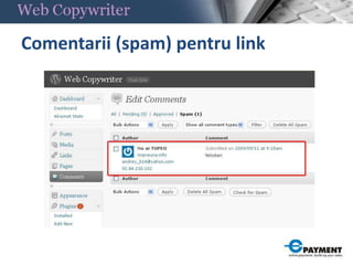 Comentarii (spam) pentru link