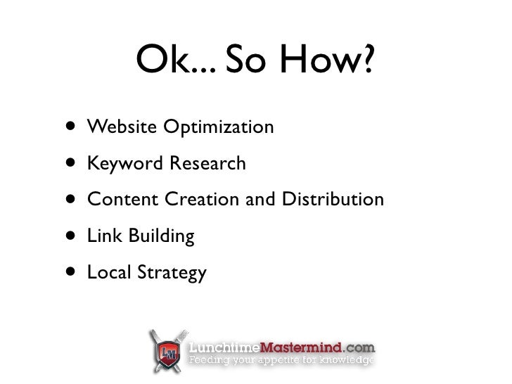 Small Business SEO - Webinar slideshare - 웹