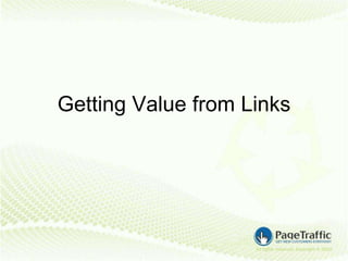 Getting Value from Links
 