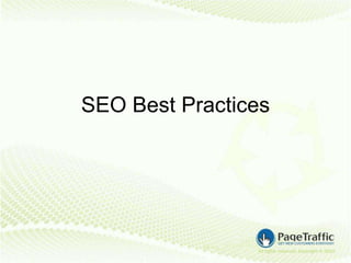 SEO Best Practices
 