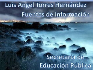 Luis Angel Torres Hernández Fuentes de Información Secretaría de Educación Pública 