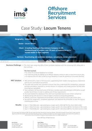 IMS Case Study - Locum Tenens