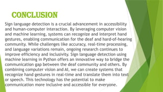 SIGN LANGUAGE DETECTION USING MACHINE LEARNING.pptx