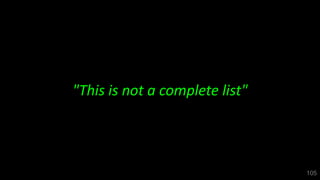 "This is not a complete list"
105
 