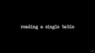 reading a single table
200
 