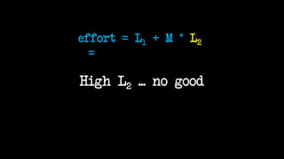 High L2 ... no good
effort = L1 + M * L2
=
 