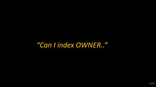 374
“Can I index OWNER..”
 