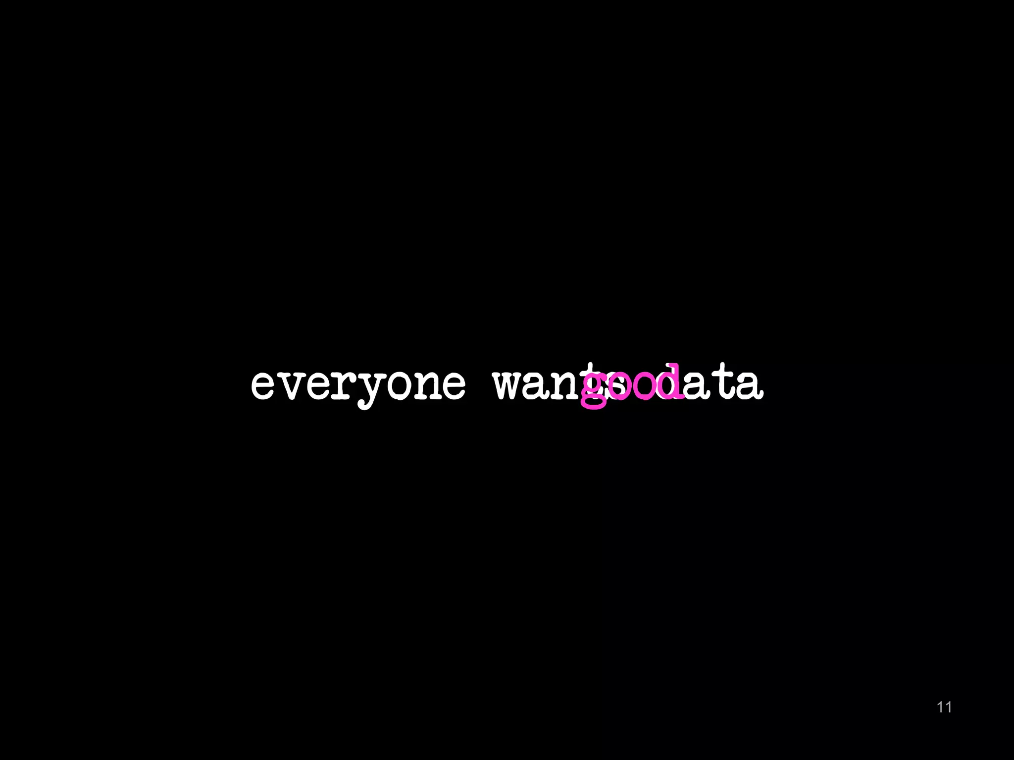 everyone wants 
11 
goodata 
 