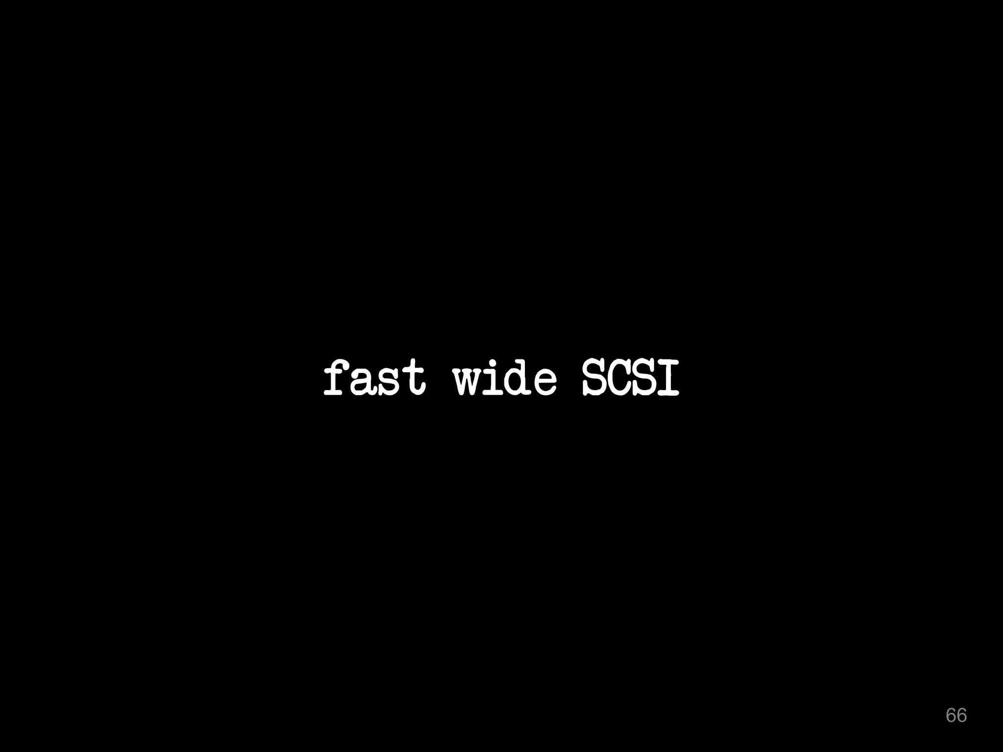 fast wide SCSI 
66 
 