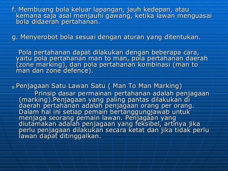 Sepak Bola Pola Penterangan Pertahanan Perwasitan