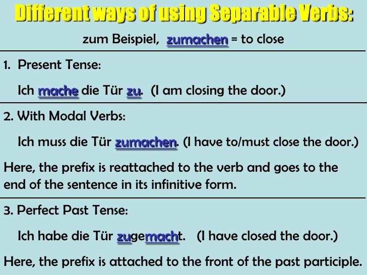 Is kennenlernen a separable verb