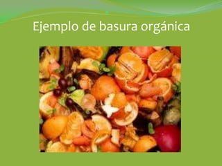 
Ejemplo de basura orgánica
 