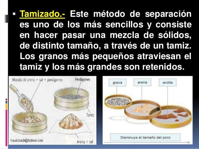 Separacion de mezclas