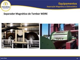 Equipamentos
Separação Magnética e Eletrostática
40Laura Viana
Separador Magnético de Tambor WDRE
 