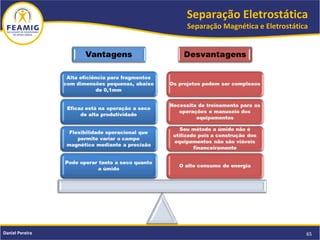 Separação Eletrostática
Separação Magnética e Eletrostática
65Daniel Pereira
 