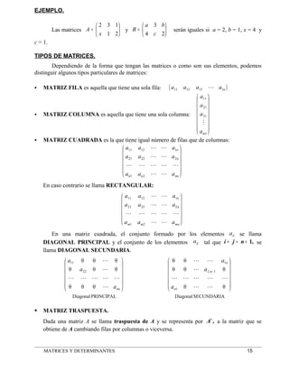 Separata de matrices | PDF