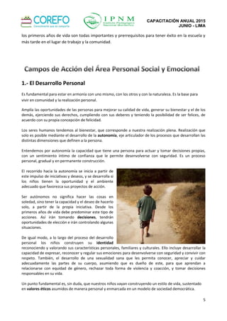 DESARROLLO PERSONAL, SOCIAL Y EMOCIONAL EDUCACIÓN INICIAL | PDF