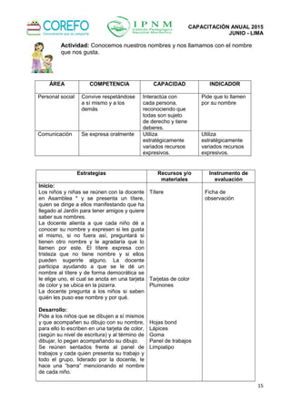 DESARROLLO PERSONAL, SOCIAL Y EMOCIONAL | PDF