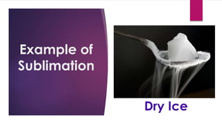 Example of
Sublimation
Dry Ice
 