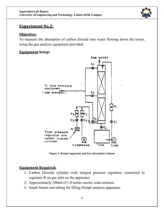 Armfield Gas Absorption Column Experiment | PDF