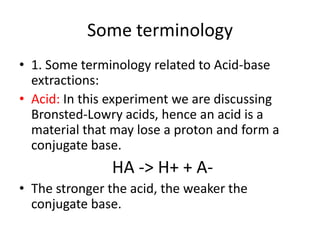 Separation of acidic substances new | PPTX