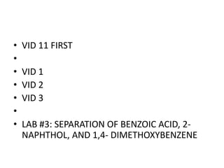 Separation of acidic substances new | PPTX