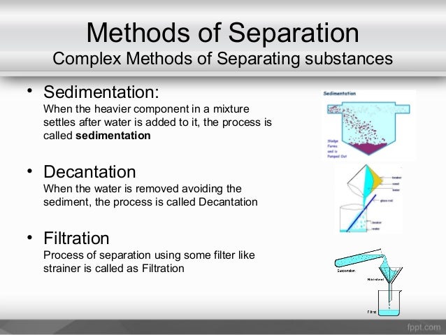 separation of mixtures
