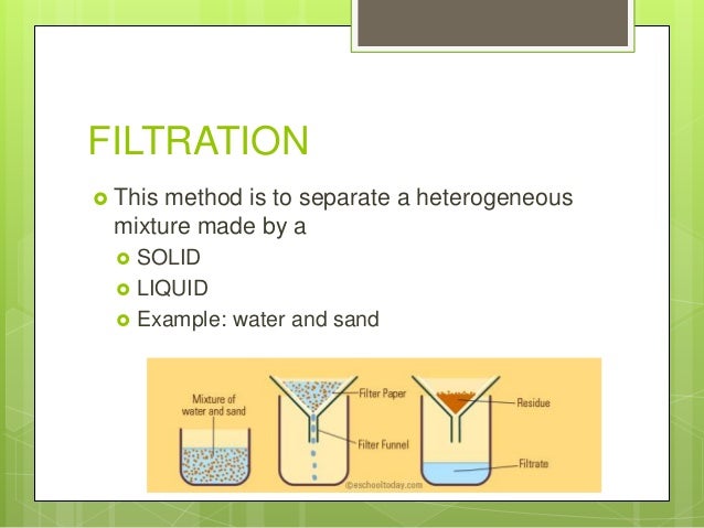 Separation Of Mixtures And Changes
