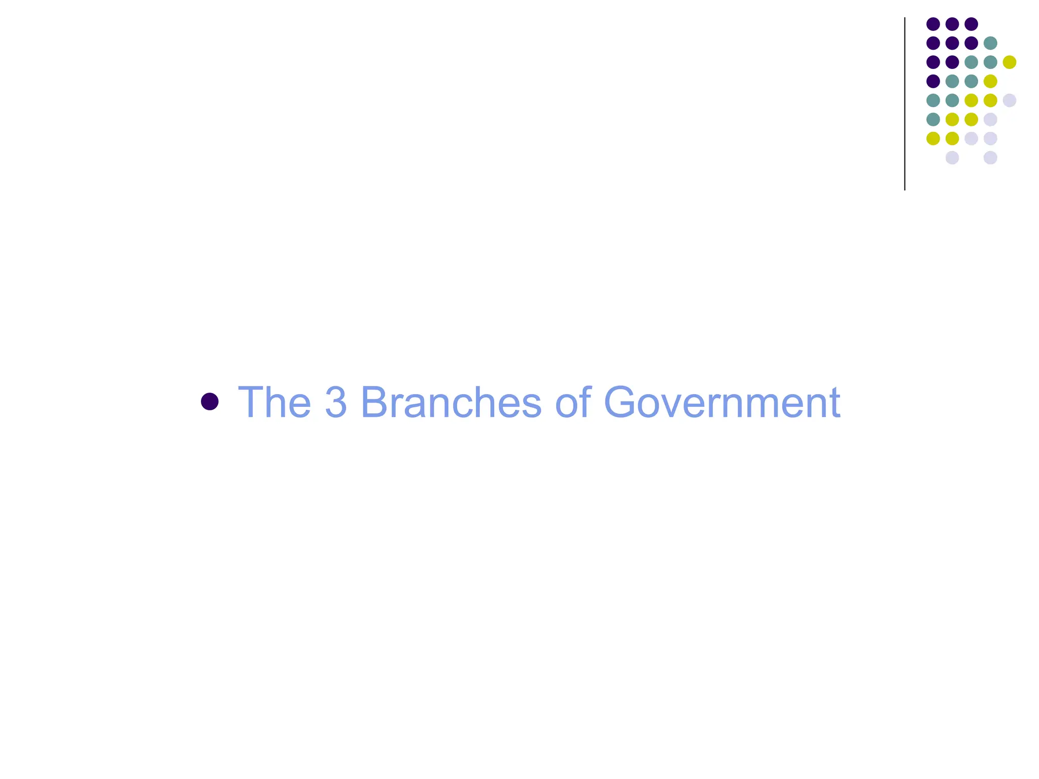 The 3 Branches of Government 