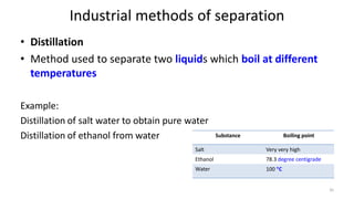 Boiling Point Separation Separation of substances: For class 6 | PDF