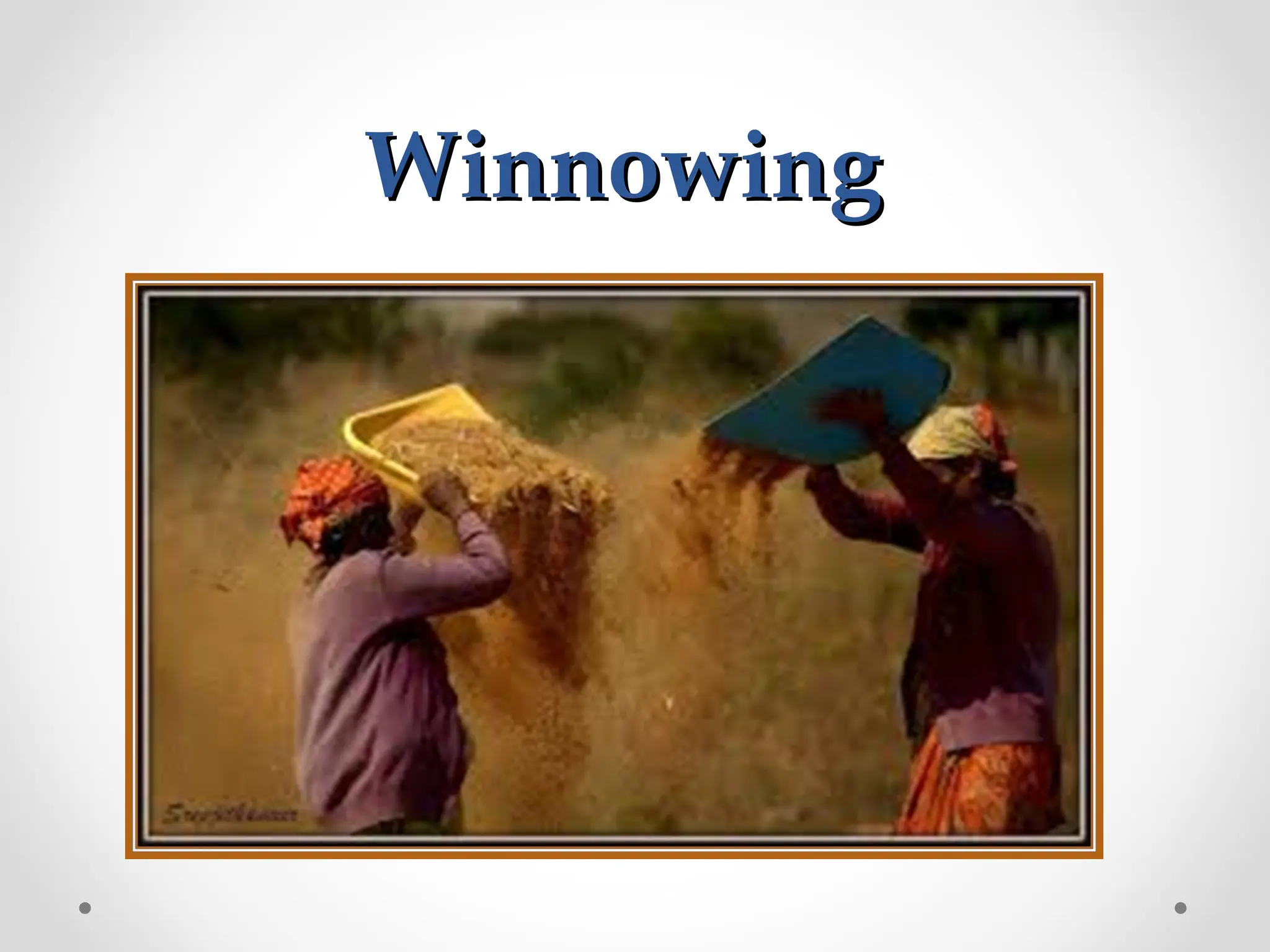 Winnowing
Winnowing