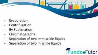 Separation of substances   class 9 - khushali thacker