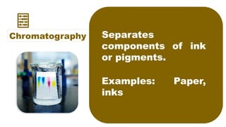 Ink Components SEPARATION TECHNIQUE USED FOR MIXTURES.pptx