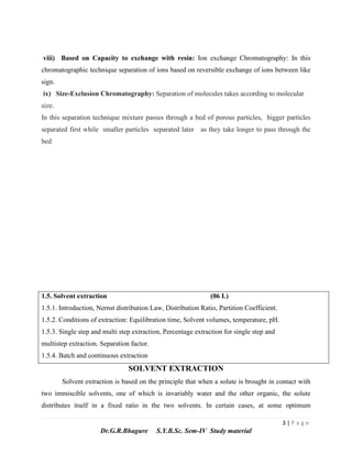 Separation techniques in analytical chemistry | PDF