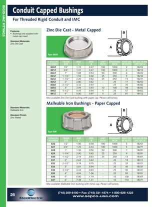 SEPCO Steel Electric Conduit & Cable Fittings - Rigid IMC Fittings | PDF