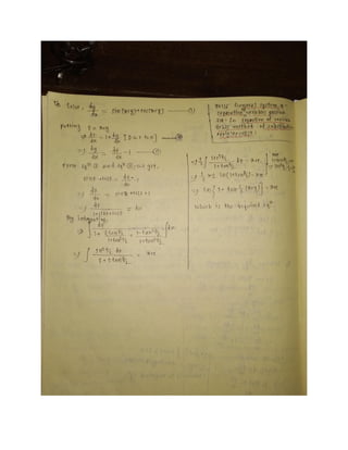 Separation of variables differential equation