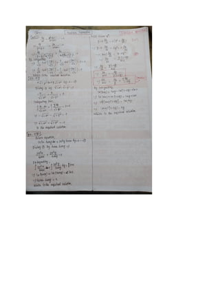 Separation of variables differential equation