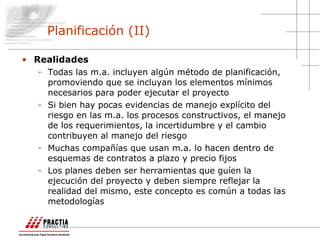 SEPG LA 2005 Presentation &quot;Practicas Agiles En Mejora De Procesos&quot;