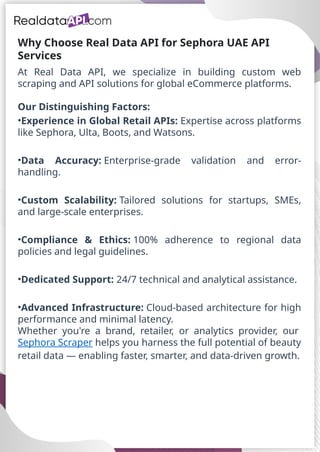 Sephora UAE API Service Real-Time Product & Price Data Access.pptx