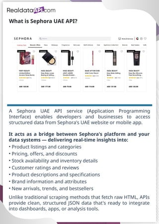 Sephora UAE API Service Real-Time Product & Price Data Access.pptx