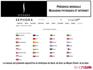 PRÉSENCE MONDIALE
MAGASINS PHYSIQUES ET INTERNET
La marque est présente aujourd’hui en Amérique du Nord, du Sud, au Moyen Orient et en Asie
 