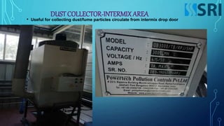 DUST COLLECTOR-INTERMIXAREA
• Useful for collecting dust/fume particles circulate from intermix drop door
 