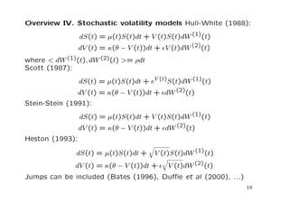 Stochastic Local Volatility Models: Theory and Implementation | PDF
