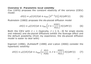 Stochastic Local Volatility Models: Theory and Implementation | PDF